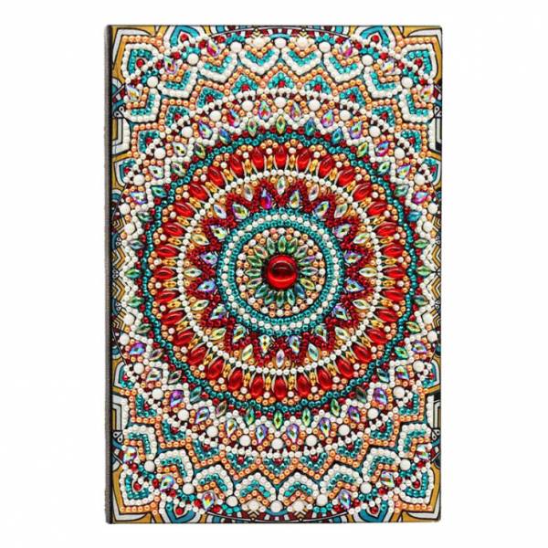 Notizbuch zum Painten, Mandala, Strass, ca. 14x20cm, liniert