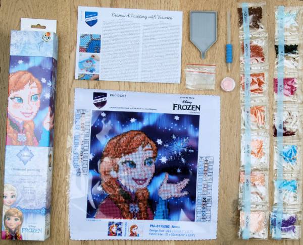 Diamond Painting Bild, Disney, Anna (Eiskönigin) ca. 22x22cm, Teilbild