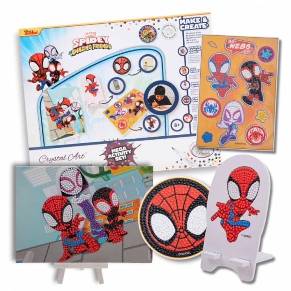 Spidey, Crystal Art Mega Activity Set, Diamond Painting