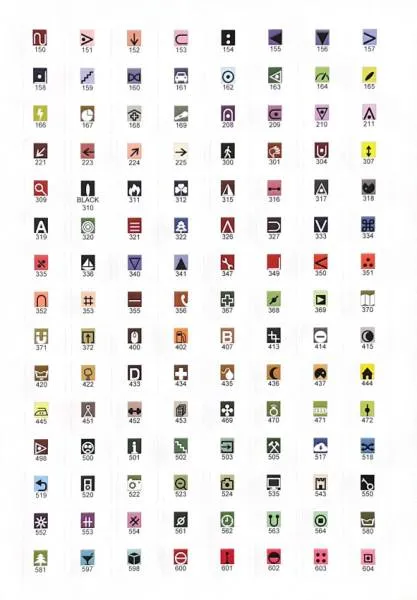 1 set of stickers, 21x15mm, 480 labels, printed with our 446 symbols, V. 4.0