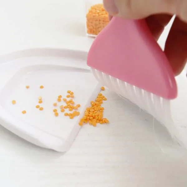 Diamond Painting Kit Handfeger-Set klein, rosa, 914,5x9,6cm, Bastelpinsel, Staubpinsel, Kehrblech