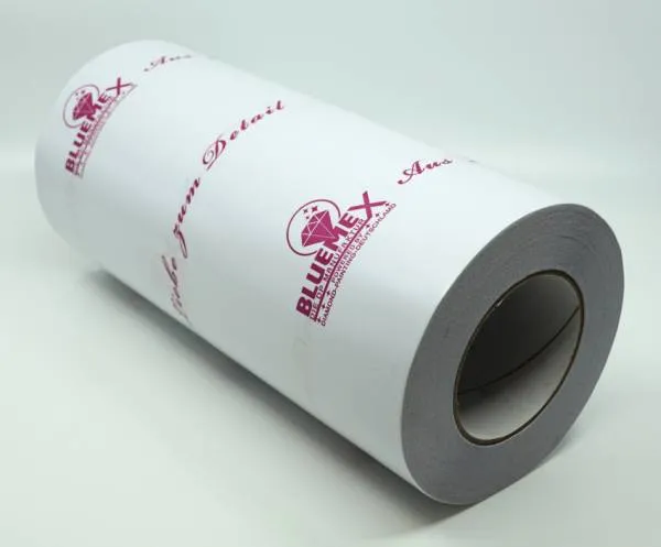 Adhesive film, double-sided adhesive, 30 cm wide, 50 metres long, complete roll