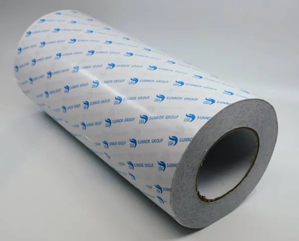Adhesive film, double-sided adhesive, 30 cm wide, 50 metres long, complete roll