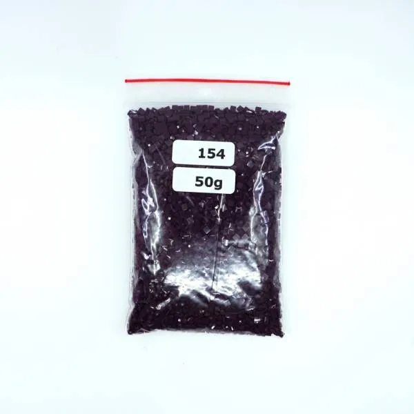 Steine, eckig (square), Farbe 154, Red Very Dark, Tüte mit 50 Gramm