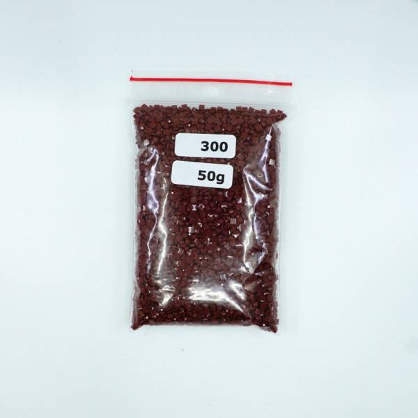 Steinchen, eckig (square), Farbe 300, Mahogany Very Dark, Tüte mit 50 Gramm