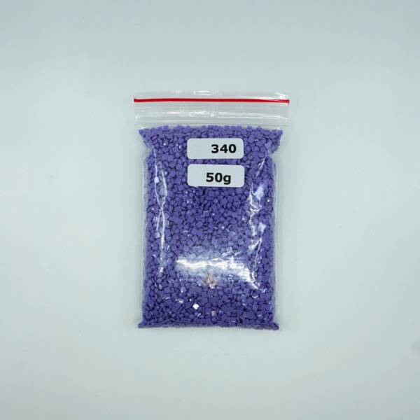 Steinchen, eckig (square), Farbe 340, Blue Violet Medium, Tüte mit 50 Gramm