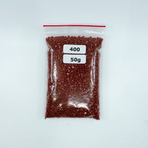 Steinchen, eckig (square), Farbe 400, Mahogany Dark, Tüte mit 50 Gramm