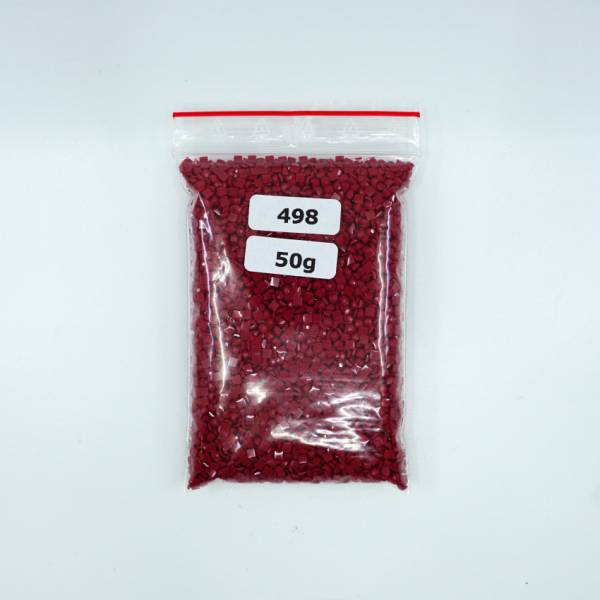 Steinchen, eckig (square), Farbe 498, Red Dark, Tüte mit 50 Gramm