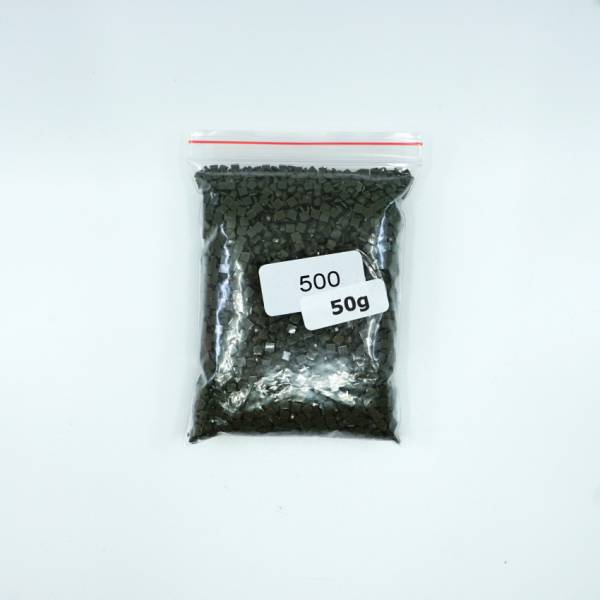 Steinchen, eckig (square), Farbe 500, Blue Green Very Dark, Tüte mit 50 Gramm