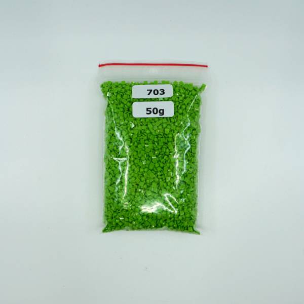 Steinchen, eckig (square), Farbe 703, Chartreuse, Tüte mit 50 Gramm