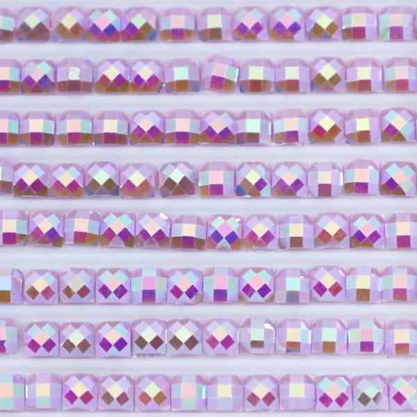 AB Steine, eckig, (Irisierend), 210, Lavender, 200 Stück