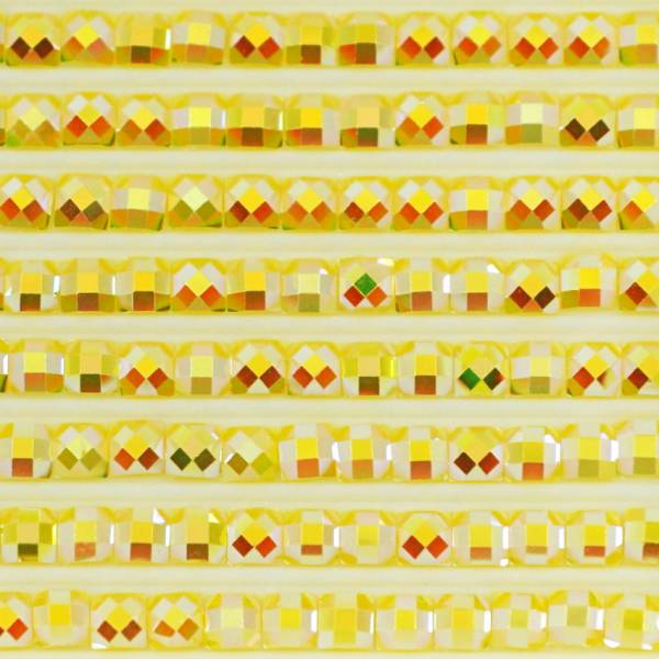 AB Steine, eckig, (Irisierend), 307, Lemon, 200 Stück