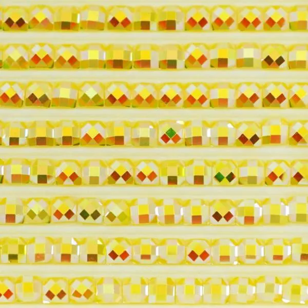 AB Steine, eckig, (Irisierend), 307, Lemon, 200 Stück
