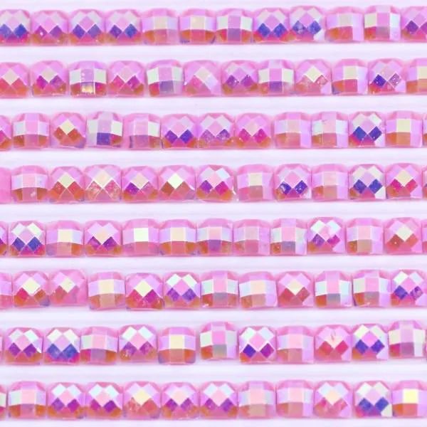 AB Stones, square, (Iridescent), 3608, Plum Very Light, 200 pcs.