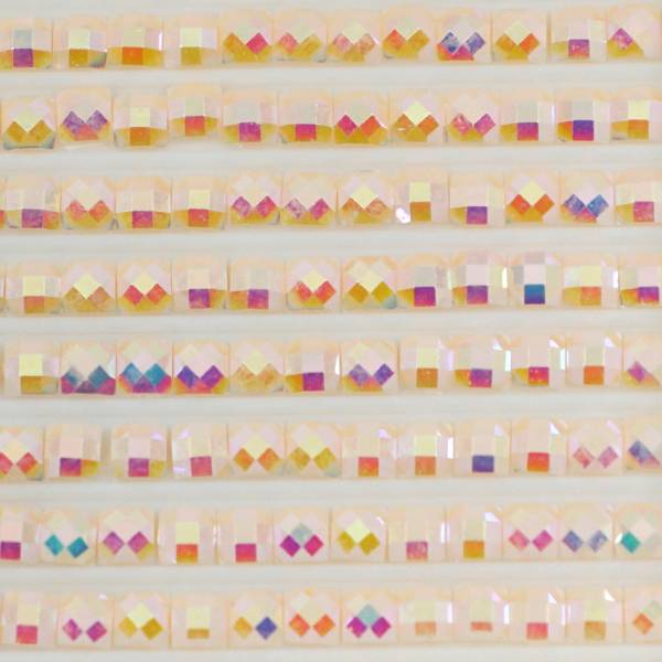 AB Stones, square, (Iridescent), 3770, Tawny Very Light, 200 pieces