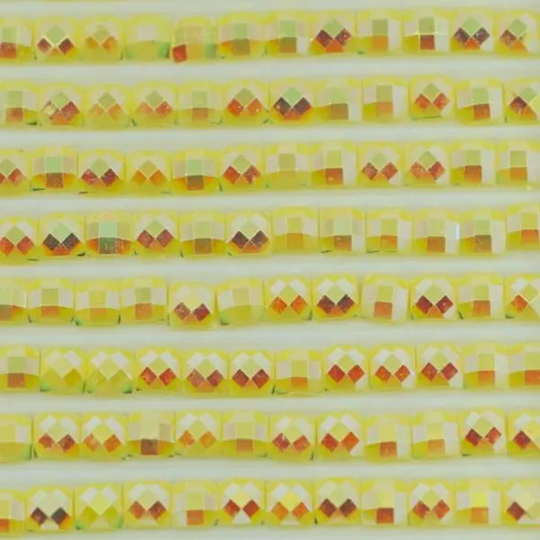 AB Steine, eckig, (Irisierend), 445, Lemon Light, 200 Stück