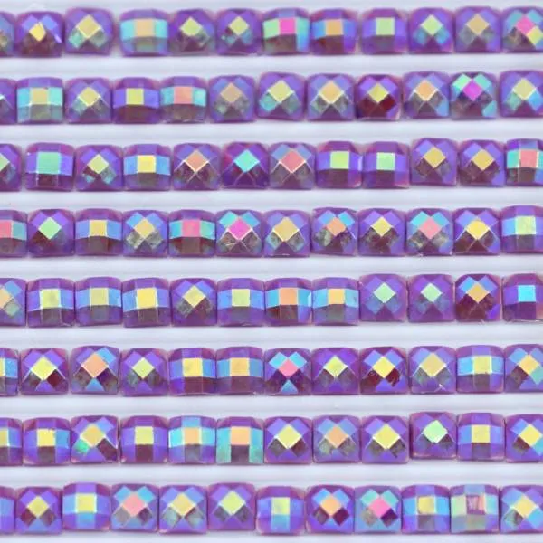 AB Steine, eckig, (Irisierend), 552, Violet Medium, 200 Stück
