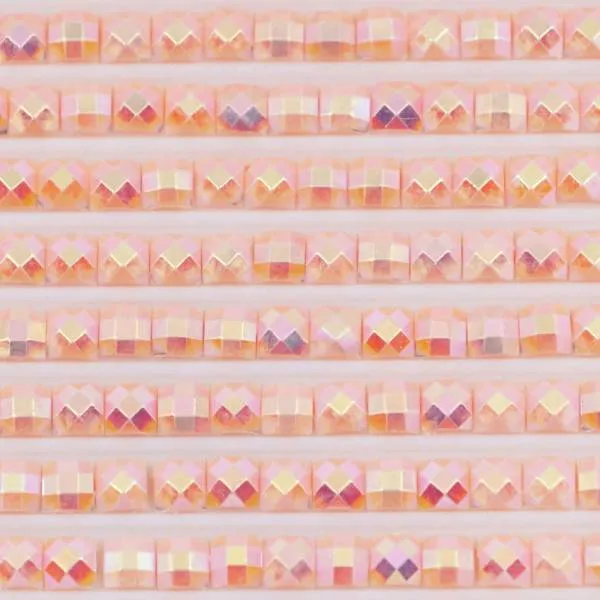 AB Steine, eckig, (Irisierend), 754, Peach Light, 200 Stück
