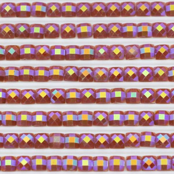 AB Stones, square, (Iridescent), 780, Topaz Ultra Very Dark, 200 pieces