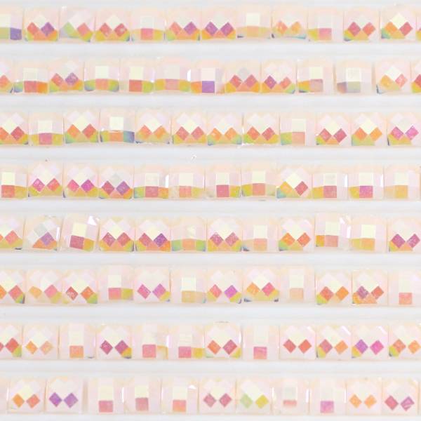 AB Steine, eckig, (Irisierend), 818, Baby Pink, 200 Stück