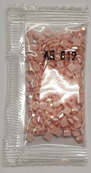 AB Steine, eckig, (Irisierend), 819, Baby Pink Light, 200 Stück
