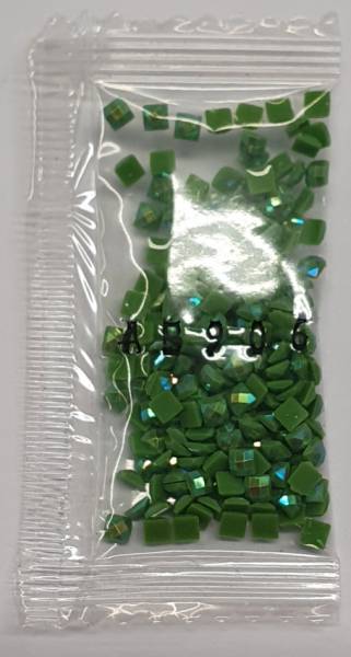 AB Steine, eckig, (Irisierend), 906, Parrot Green Medium, 200 Stück