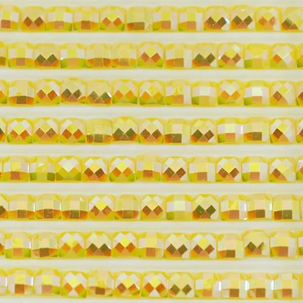 AB Steine, eckig, (Irisierend), 973, Canary Bright, 200 Stück