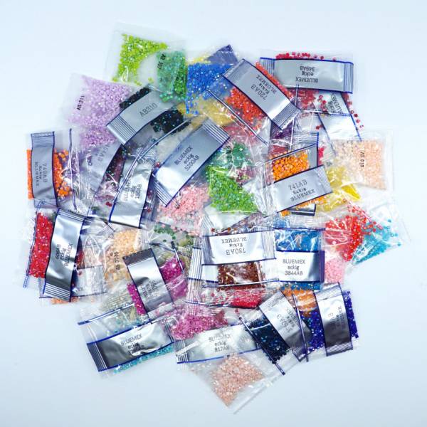 Set, eckige Steine, alle AB-Steine von B5200, 150 - 3846, je eine Tüte