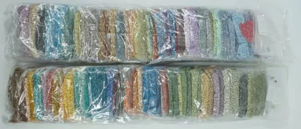Mixed pack of square stones, various colours in foil bags, 0.5 KG