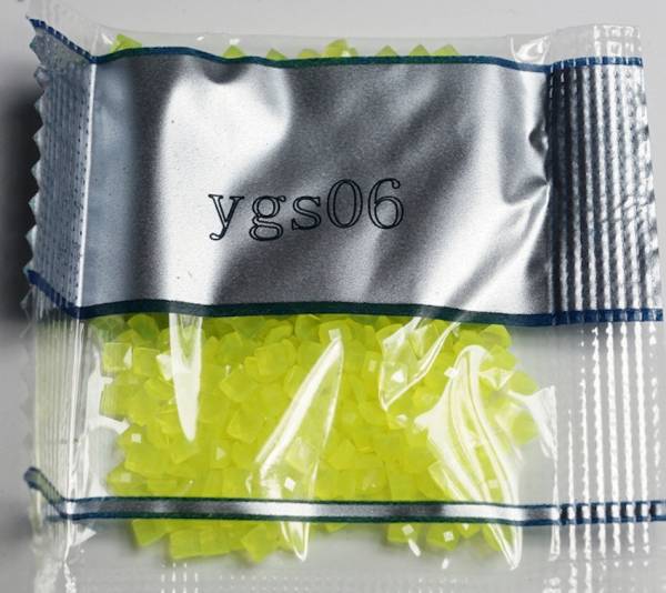 Neon-Stein eckig, gelb, Tüte mit ca 500 Stück