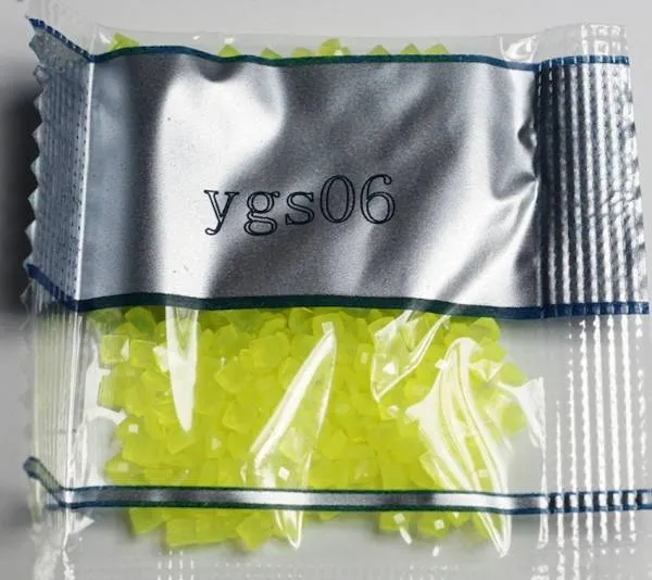 Neon-Stein eckig, gelb, Tüte mit ca 500 Stück