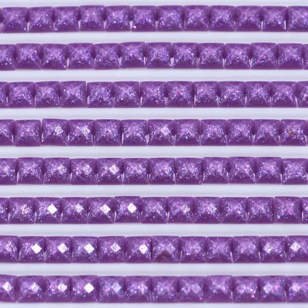 Feensteine, eckig, (glitzernd), 208, Lavender Very Dark, 500 Stück