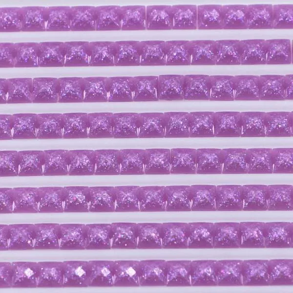 Fairy stones, square, (sparkling), 209, Lavender Dark, 500 pieces