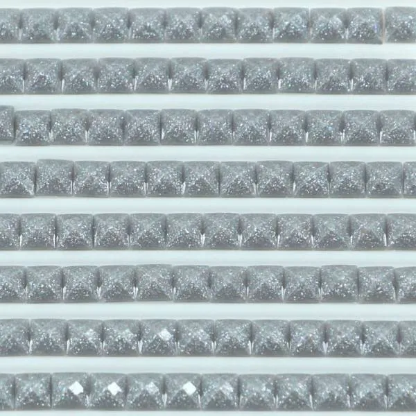 Feensteine, eckig, (glitzernd), 318, Steel Gray Light, 500 Stück