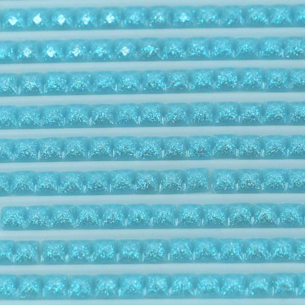 Feensteine, eckig, (glitzernd), 3766, Peacock Blue Light, 500 Stück