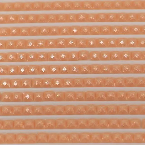 Fairy stones, square, (sparkling), 3824, Apricot Light, 500 pieces