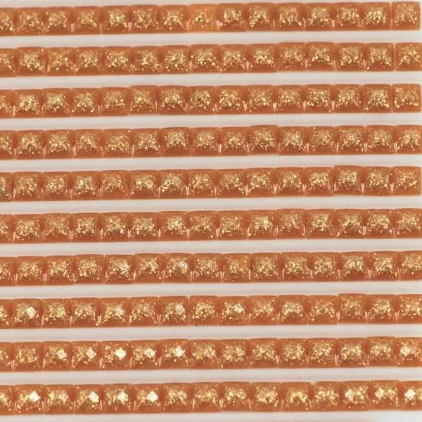 Feensteine, eckig, (glitzernd), 3826, Golden Brown, 500 Stück