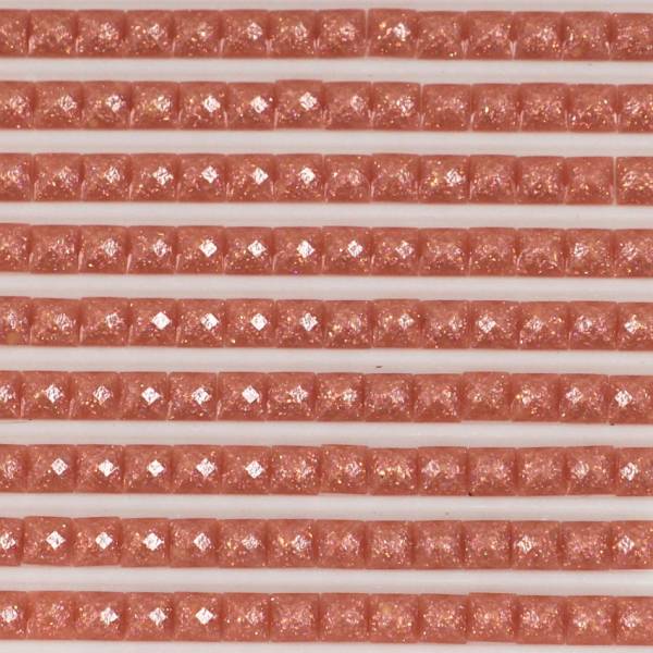 Feensteine, eckig, (glitzernd), 3830, Terra Cotta, 500 Stück
