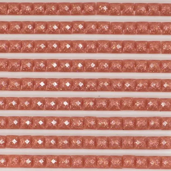 Feensteine, eckig, (glitzernd), 3830, Terra Cotta, 500 Stück