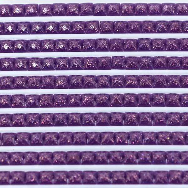 Feensteine, eckig, (glitzernd), 3837, Lavender Ultra Dark, 500 Stück