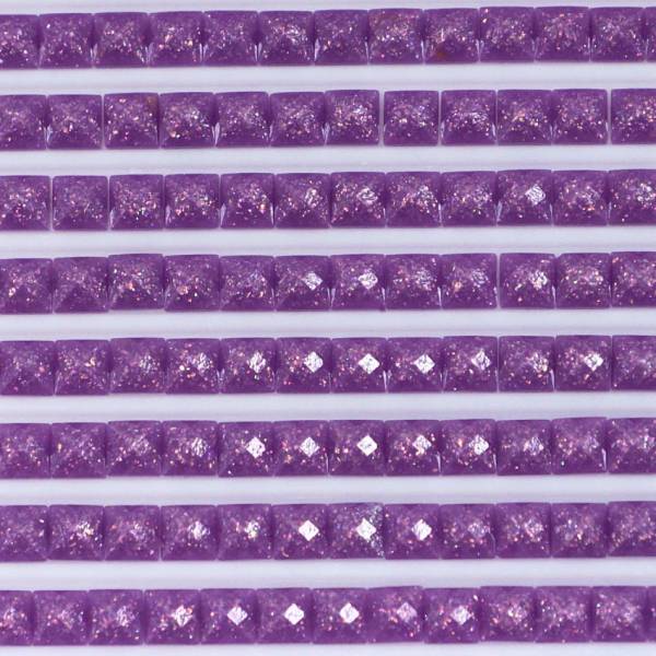 Fairy stones, square, (sparkling), 552, Violet Medium, 500 pieces