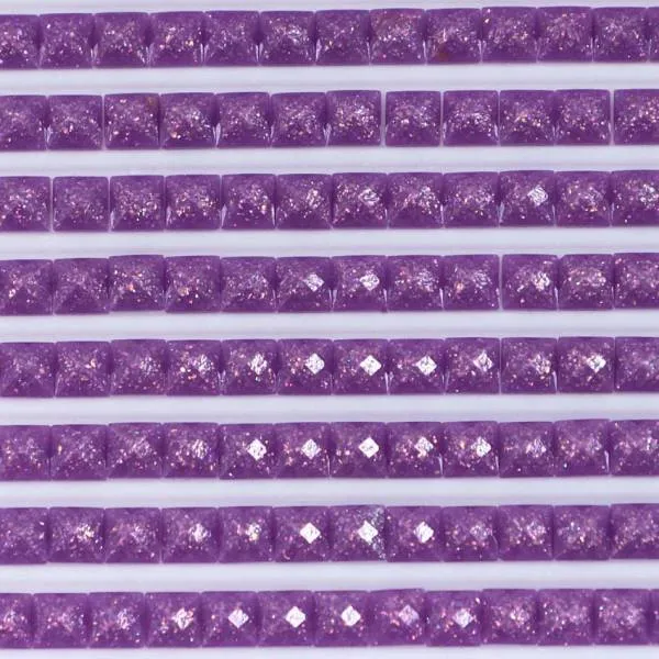 Feensteine, eckig, (glitzernd), 552, Violet Medium, 500 Stück