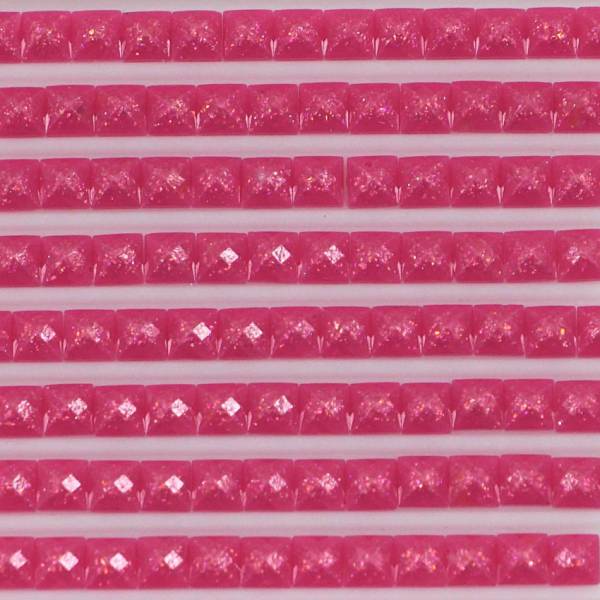 Feensteine, eckig, (glitzernd), 602, Cranberry Medium, 500 Stück
