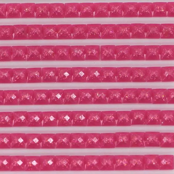 Feensteine, eckig, (glitzernd), 602, Cranberry Medium, 500 Stück