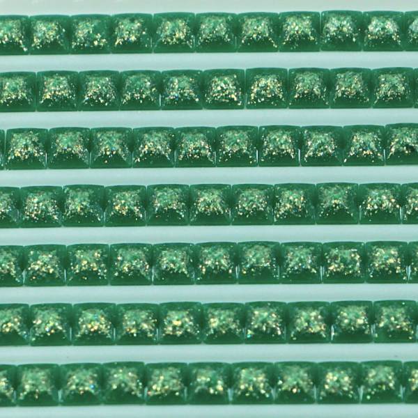 Feensteine, eckig, (glitzernd), 699, Green, 500 Stück