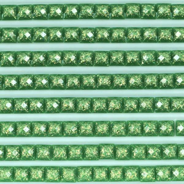 Feensteine, eckig, (glitzernd), 701, Green Light, 500 Stück