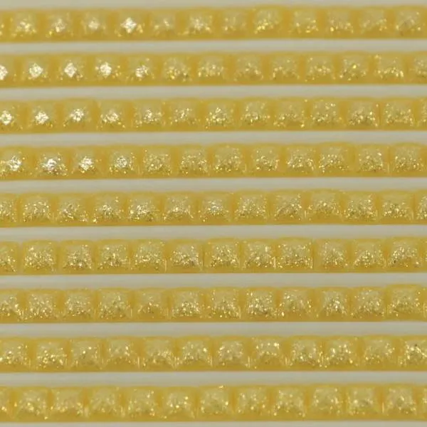 Feensteine, eckig, (glitzernd), 728, Golden Yellow, 500 Stück