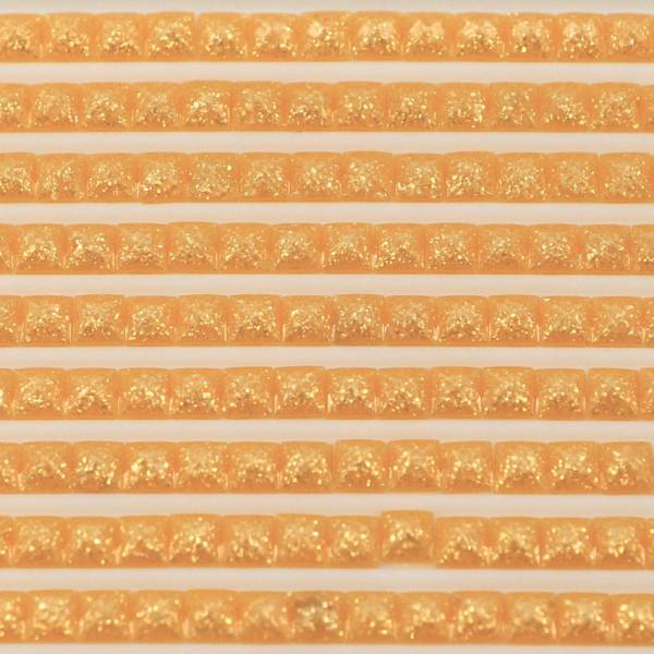 Feensteine, eckig, (glitzernd), 740, Tangerine, 500 Stück