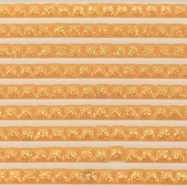 Fairy stones, square, (sparkling), 740, Tangerine, 500 pieces