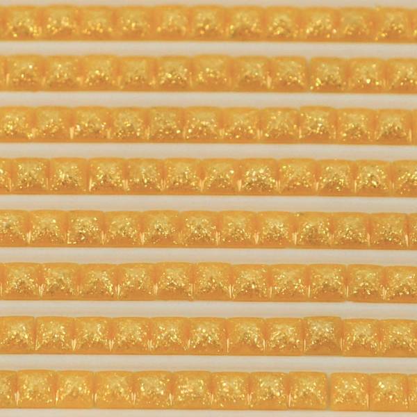 Feensteine, eckig, (glitzernd), 741, Tangerine Medium, 500 Stück